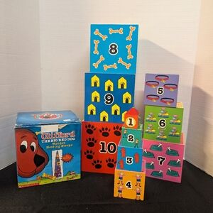 Clifford Big Red Dog Nesting Blocks Scholastic Side Kicks 10 In All Vintage 1999